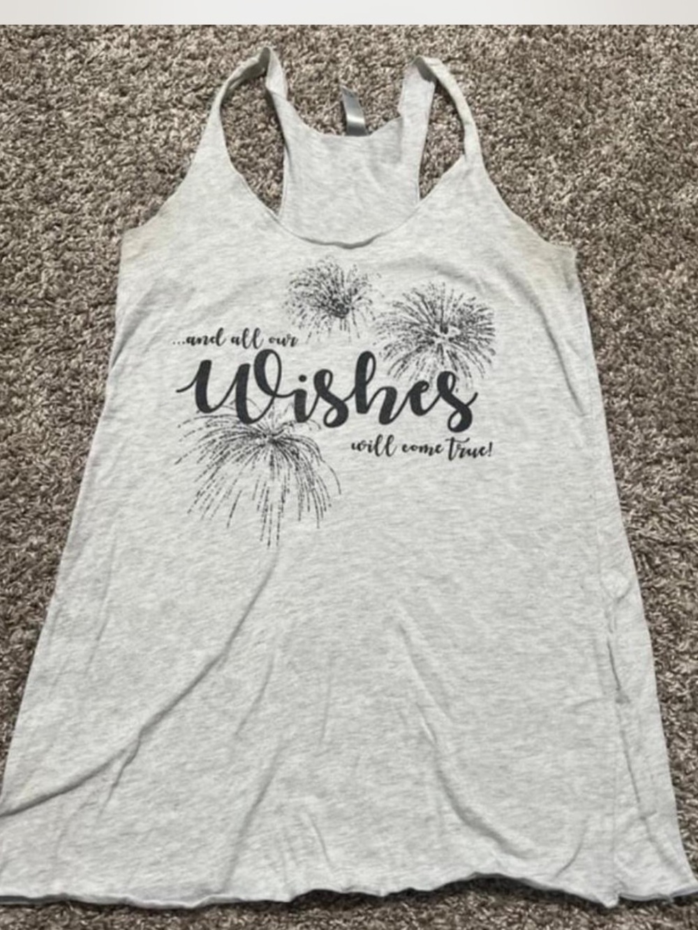 Light Gray Graphic Racerback Tank Top - Disney Wishes